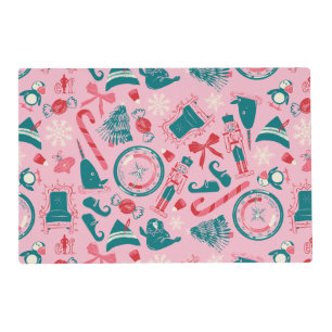 Elf Holiday Framed Icon Pattern Placemat