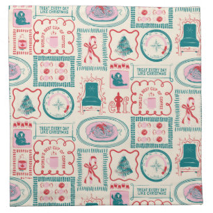 Elf Holiday Icon Pattern Cloth Napkin