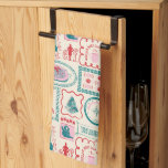 Elf Holiday Icon Pattern Kitchen Towel