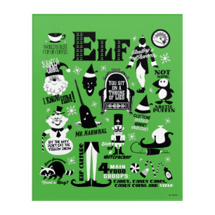 Elf Icons and Movie Quotes Acrylic Print