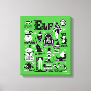 Elf Icons and Movie Quotes Canvas Print
