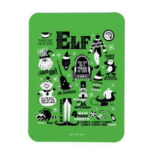 Elf Icons and Movie Quotes Magnet