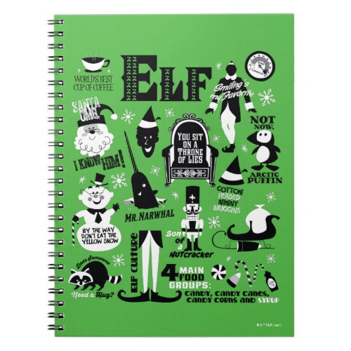 Elf Icons and Movie Quotes Notebook