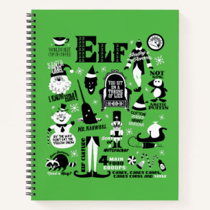 Elf Icons and Movie Quotes Notebook