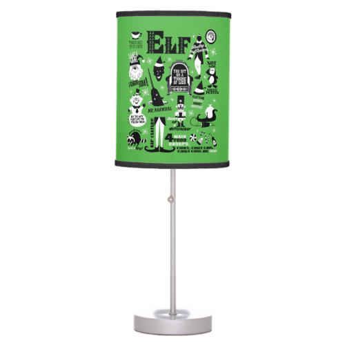 Elf Icons and Movie Quotes Table Lamp