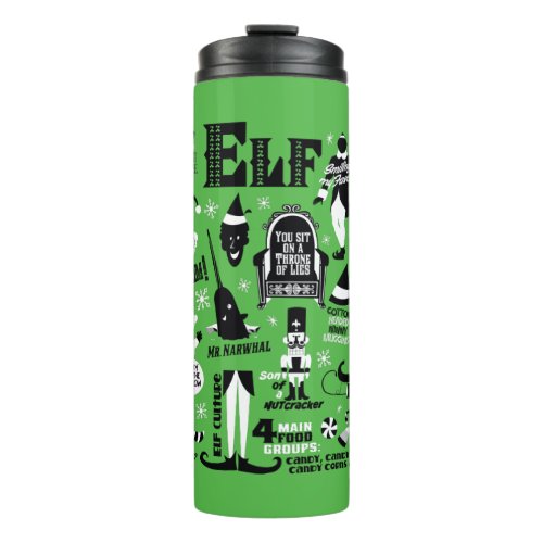 Elf Icons and Movie Quotes Thermal Tumbler