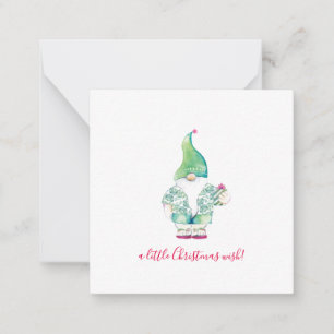 Elf in Palm Leaf Bahama Shirt Mini Christmas Note Card