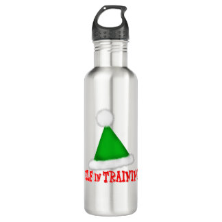 elf in training stainless steel water bottle