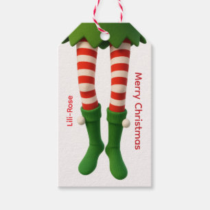 Elf Legs Christmas Gift Tags North Pole Holiday
