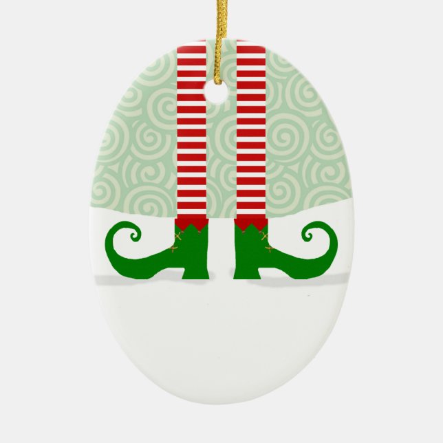Elf Legs Christmas Ornament (Front)