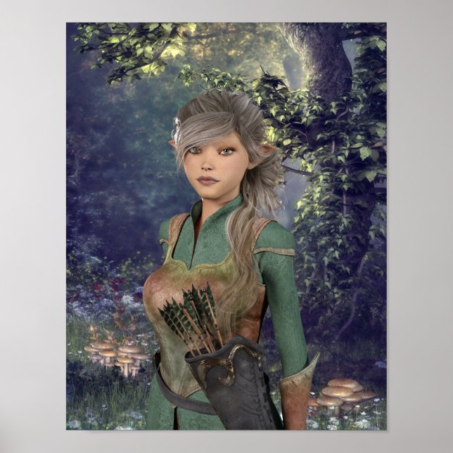 Elf Maiden in the Woods Poster (Front)