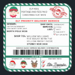 Elf Mail Christmas Shipping Label Sticker<br><div class="desc">This Elf Mail Christmas shipping label sticker is the perfect way to add a little extra magic to your Christmas wrapping. The sticker can be personalised with your child's name and a preferred method of delivery. All of the text is editable and can be customized to suit your needs. For...</div>