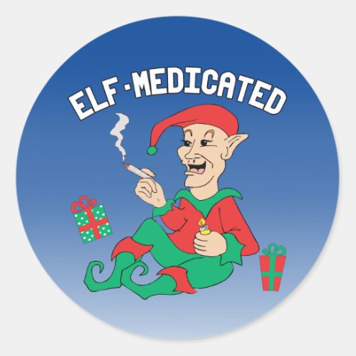 Elf Medicated Classic Round Sticker
