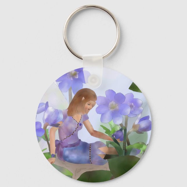 Elf mit Leberblümchen Keychain (Front)