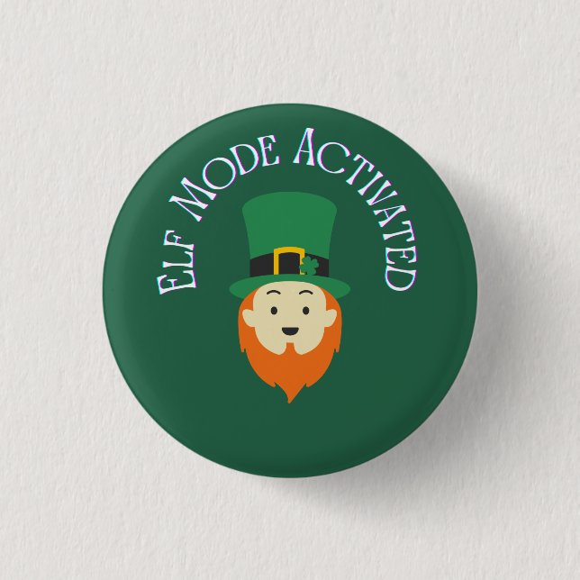 Elf Mode Activated Christmas Banner – Holiday Part Button (Front)