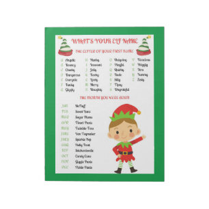 Elf Names Notepad