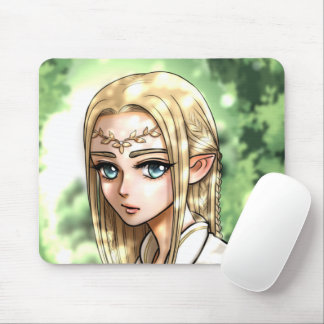 Elf Nymph Anime Manga Style Character Mouse Pad