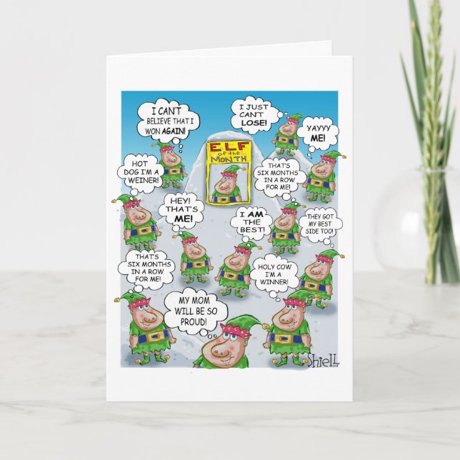 Elf of the Month Holiday Card (Front)