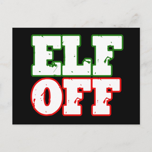 ELF OFF -.png Postcard (Front)