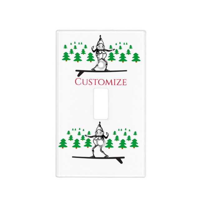 Elf on a Surfboard Thunder_Cove Light Switch Cover (Front)