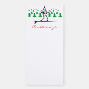 Elf on a Surfboard Thunder_Cove Magnetic Notepad