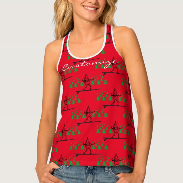 Elf on a Surfboard Thunder_Cove Tank Top (Front)
