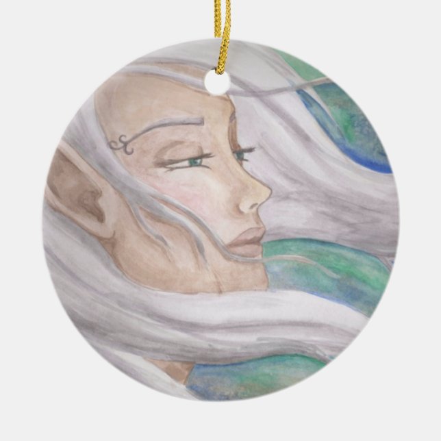 Elf Ornament Fairy Ornament Fantasy Art Ornament (Front)