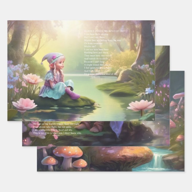 Elf Poetry Wrapping Paper Sheets (Set)