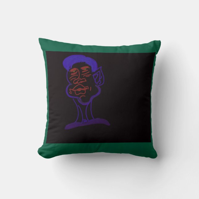 Elf Portrait Throw Pillow (Front)