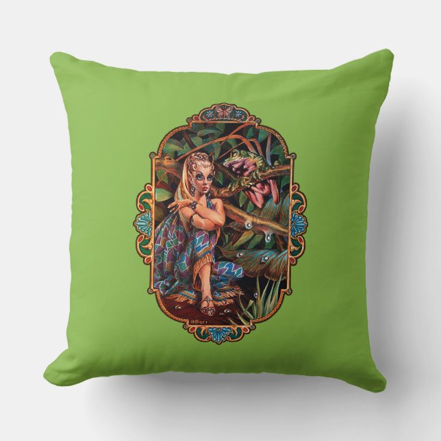 Elf Princess Throw Pillow (Front)