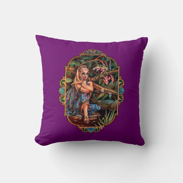 Elf Princess Throw Pillow (Front)
