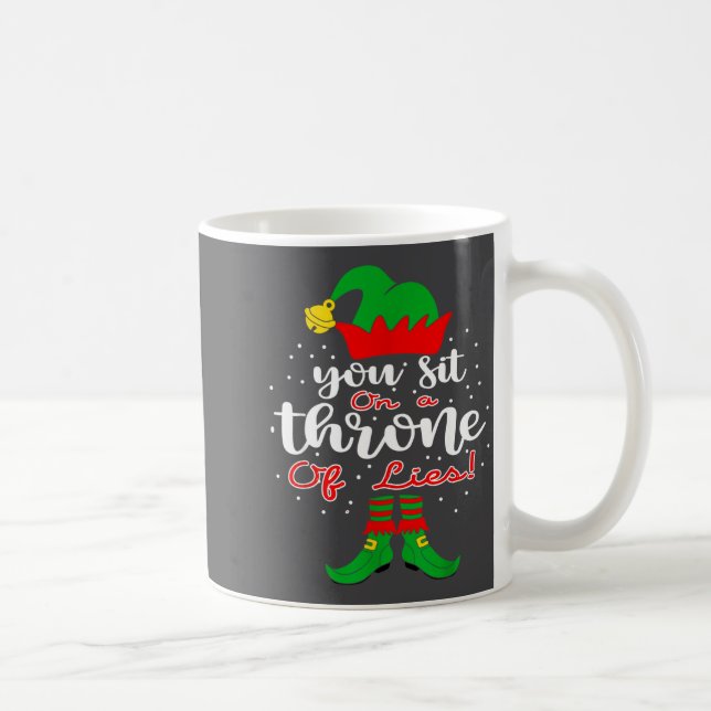 Elf Quotes You Sit On A Throne Of Lies ! Christmas Coffee Mug (Right)