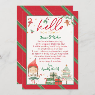Elf Return Letter Hello from your Elf Invitation
