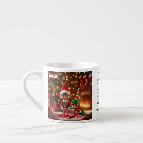 Elf Santa Claus Add Childs Name Christmas Eve Cup