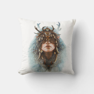 Elf Shaman Throw Pillow