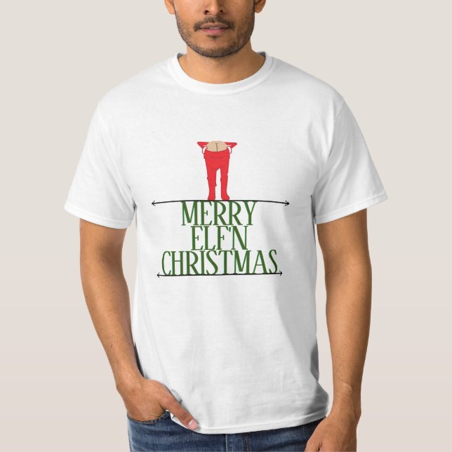 Elf Shenanigans Christmas T-Shirt (Front)