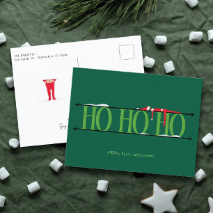 Elf Shenanigans Wrought Iron Sign Christmas Holiday Postcard