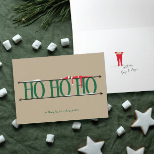Elf Shenanigans Wrought Iron Sign Folded Christmas Card