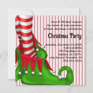 Elf Shoe Christmas Party invitation