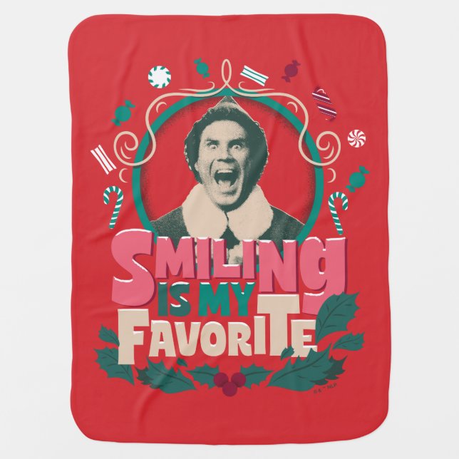 Elf - Smiling is My Favorite Baby Blanket (Front)