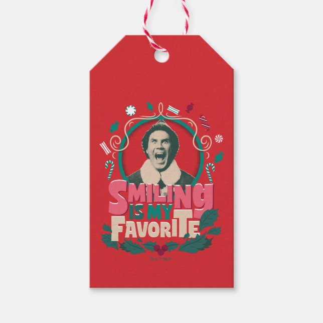 Elf - Smiling is My Favorite Gift Tags (Front)