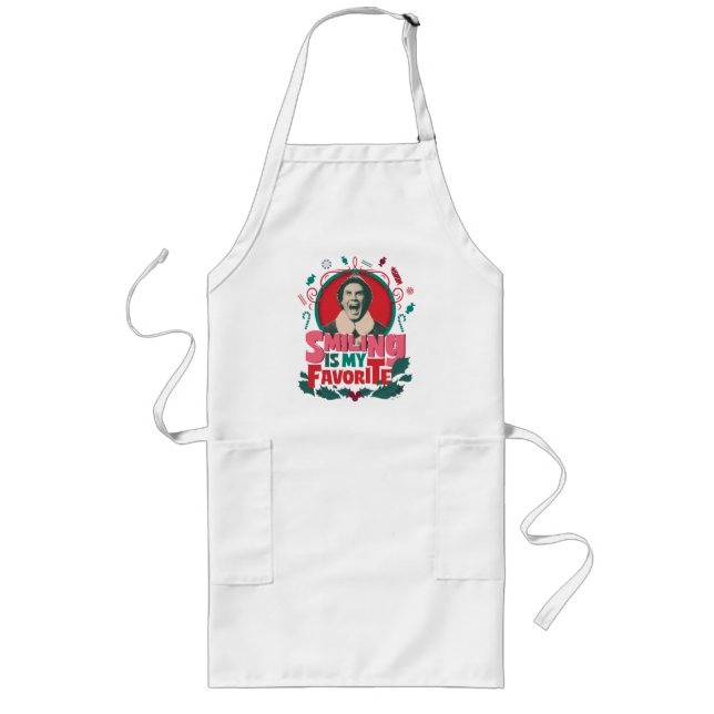 Elf - Smiling is My Favorite Long Apron (Front)