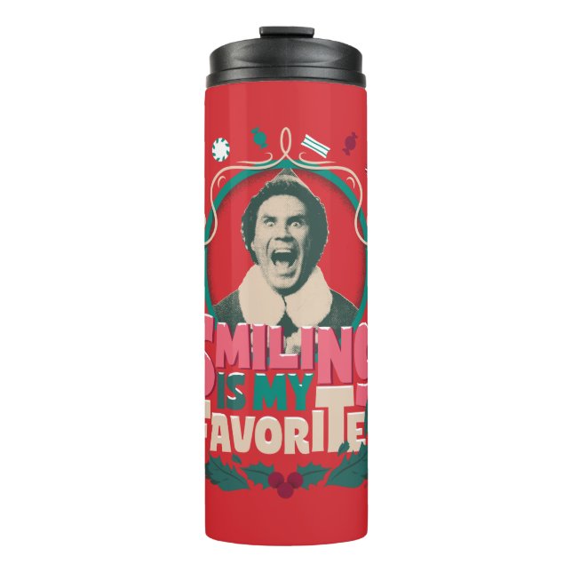 Elf - Smiling is My Favorite Thermal Tumbler (Front)