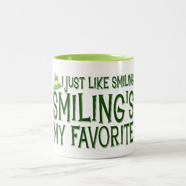 "Elf/Smiling Is My Favorite Thing" CHRISTMAS MUG (Center)