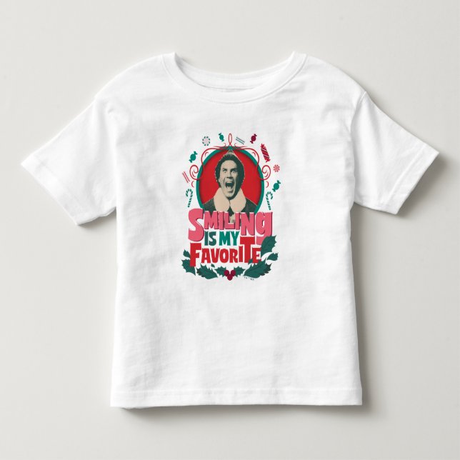 Elf - Smiling is My Favorite Toddler T-shirt (Front)