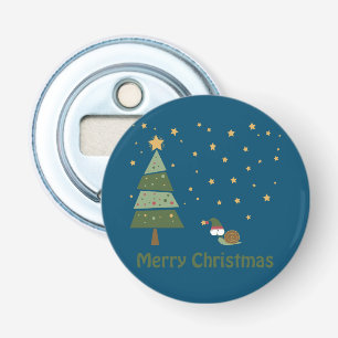 Elf Snail Christmas Scene Bottle Opener