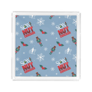 Elf "Son of a Nutcracker" Winter Pattern Acrylic Tray