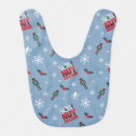 Elf "Son of a Nutcracker" Winter Pattern Baby Bib