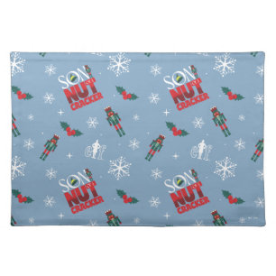 Elf "Son of a Nutcracker" Winter Pattern Cloth Placemat