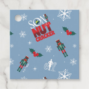 Elf "Son of a Nutcracker" Winter Pattern Favor Tags